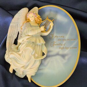 Vtg. Bradford Exchange Angel of Hope Limited Edition Wall Hanging Religious